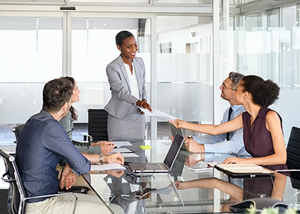 Colleagues in a meeting